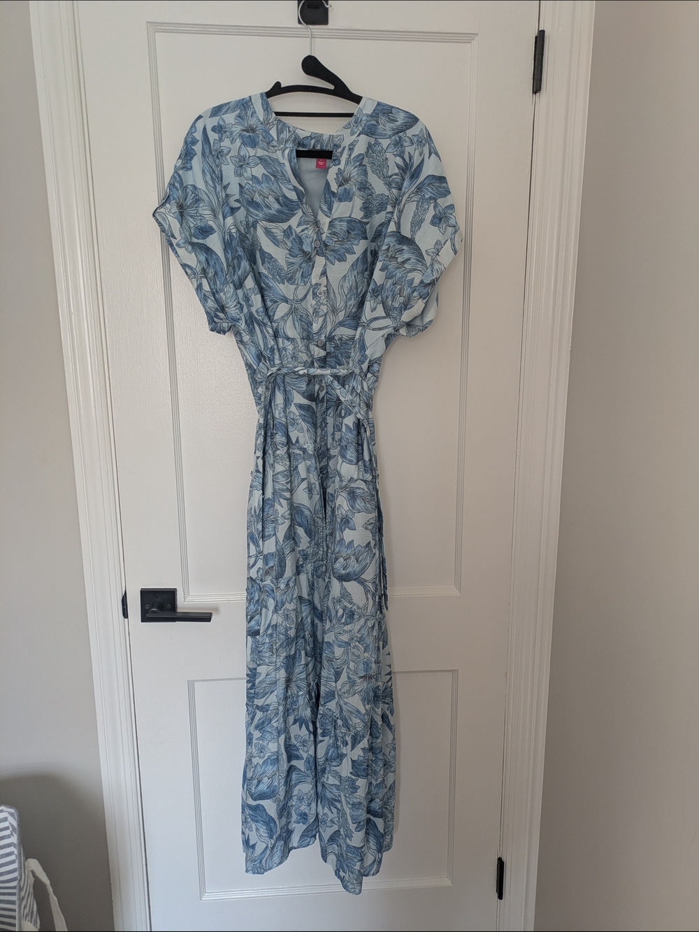 Vince Camuto Blue Floral Maxi Dress